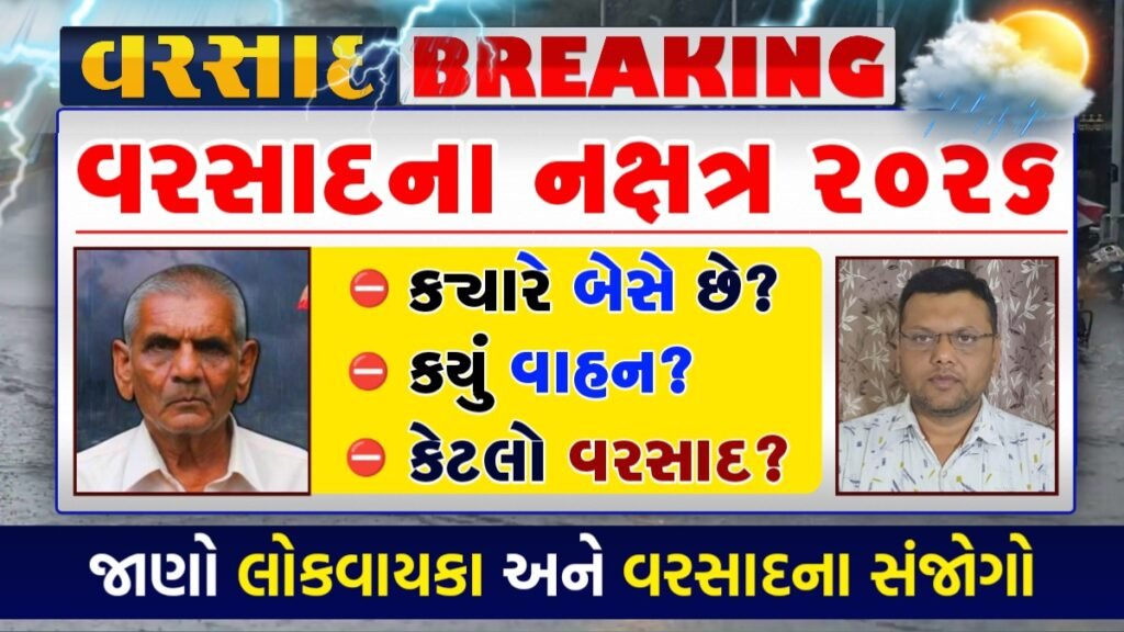 વરસાદના નક્ષત્ર 2026